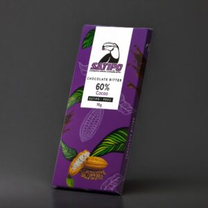 Chocolate bitter con inclusiones, 60% cacao, 70g