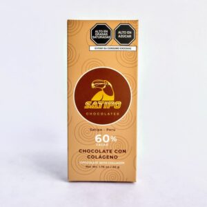 Chocolate bitter con colágeno, 60% cacao, 50g