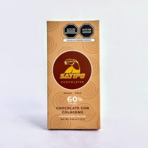 Chocolate bitter con colágeno, 60% cacao, 70g