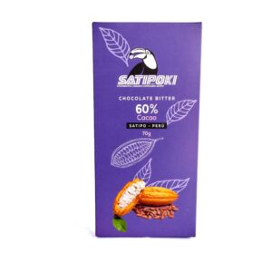 Chocolate bitter con inclusiones, 60% cacao, 70g
