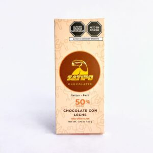 Chocolate con leche, 560% cacao, 50g