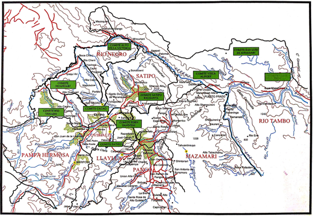 mapa satipo Mapa C. P. kimbiri